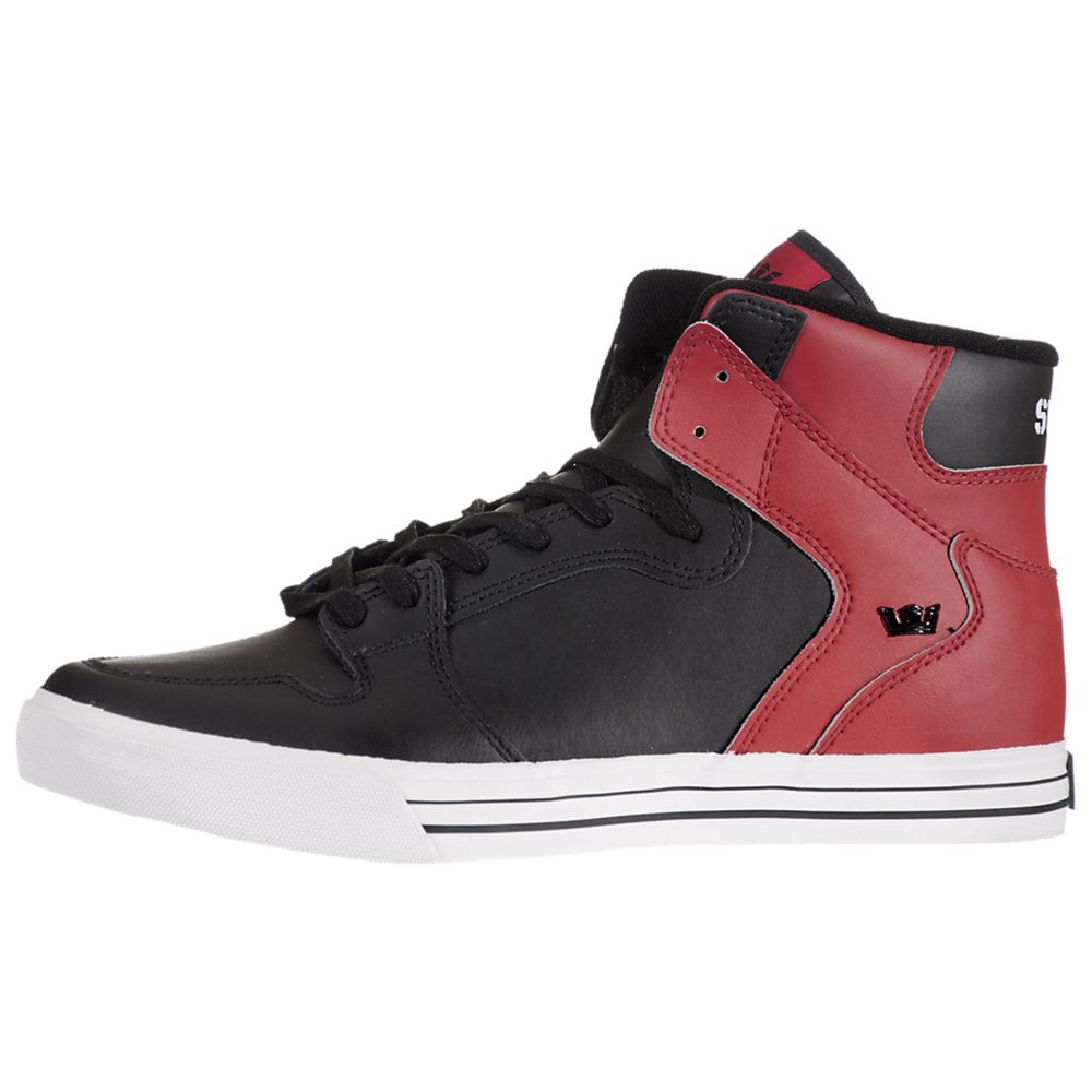 Baskets Montantes Supra Vaider Noir Bordeaux Black/Red Homme | YTZ-25218776